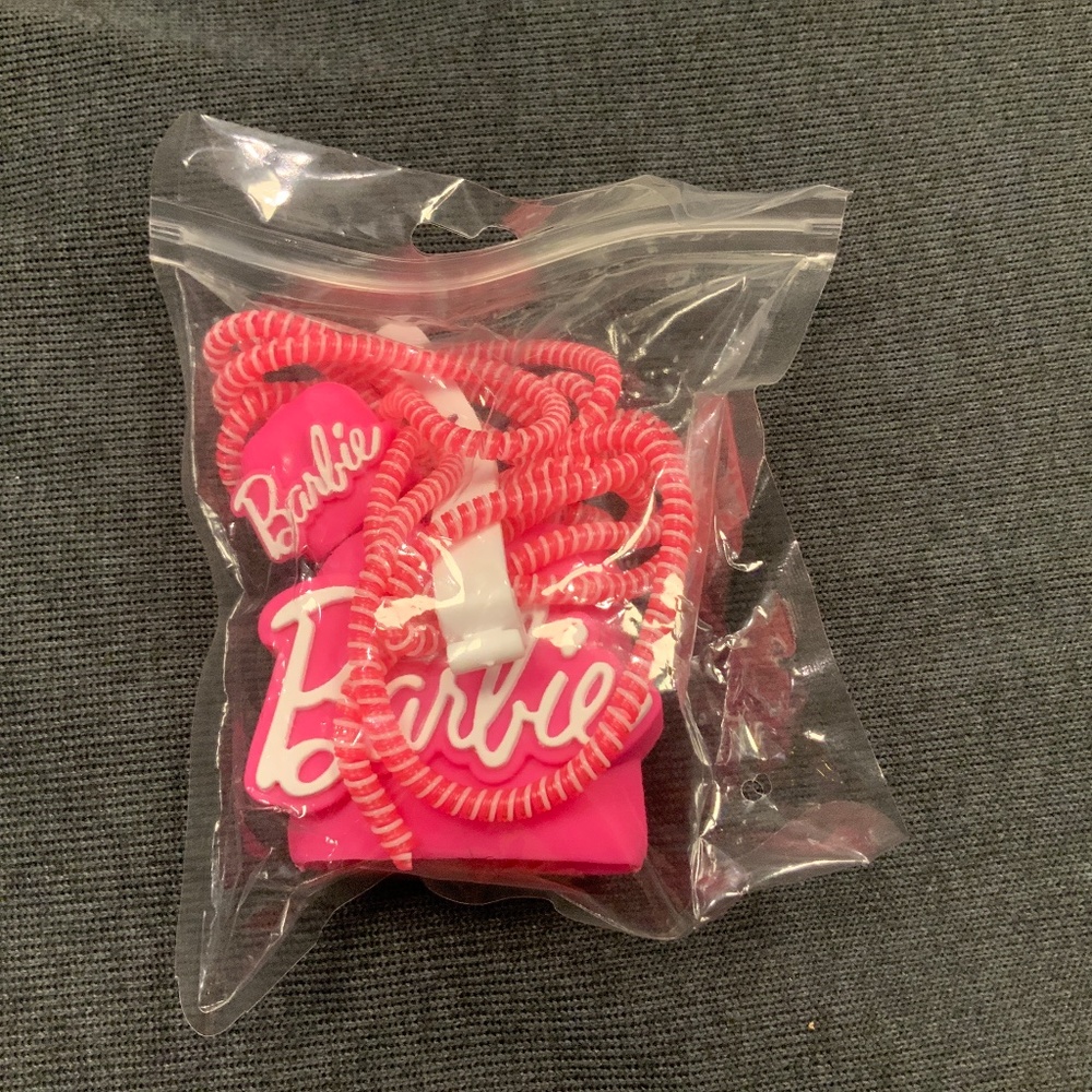 Pink Barbie IPhone Charger Cover